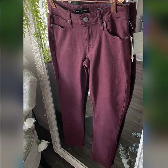 Lucky Brand Lolita Skinny Burgundy Jeans Pants 00 - Picture 2 of 5
